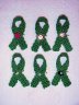 Large crochet organ donation pins decorated